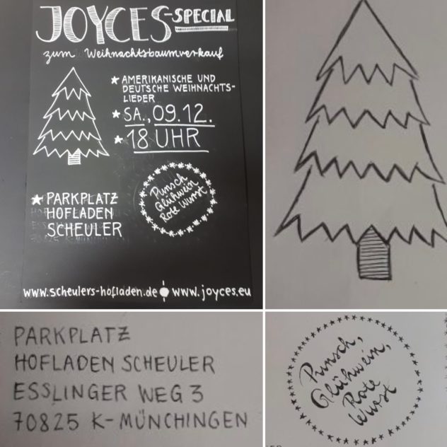 JOYCES Special zum Weihnachtsbaum-Verkauf @ Parkplatz von Scheuler's Hofladen | Korntal-Münchingen | Baden-Württemberg | Deutschland